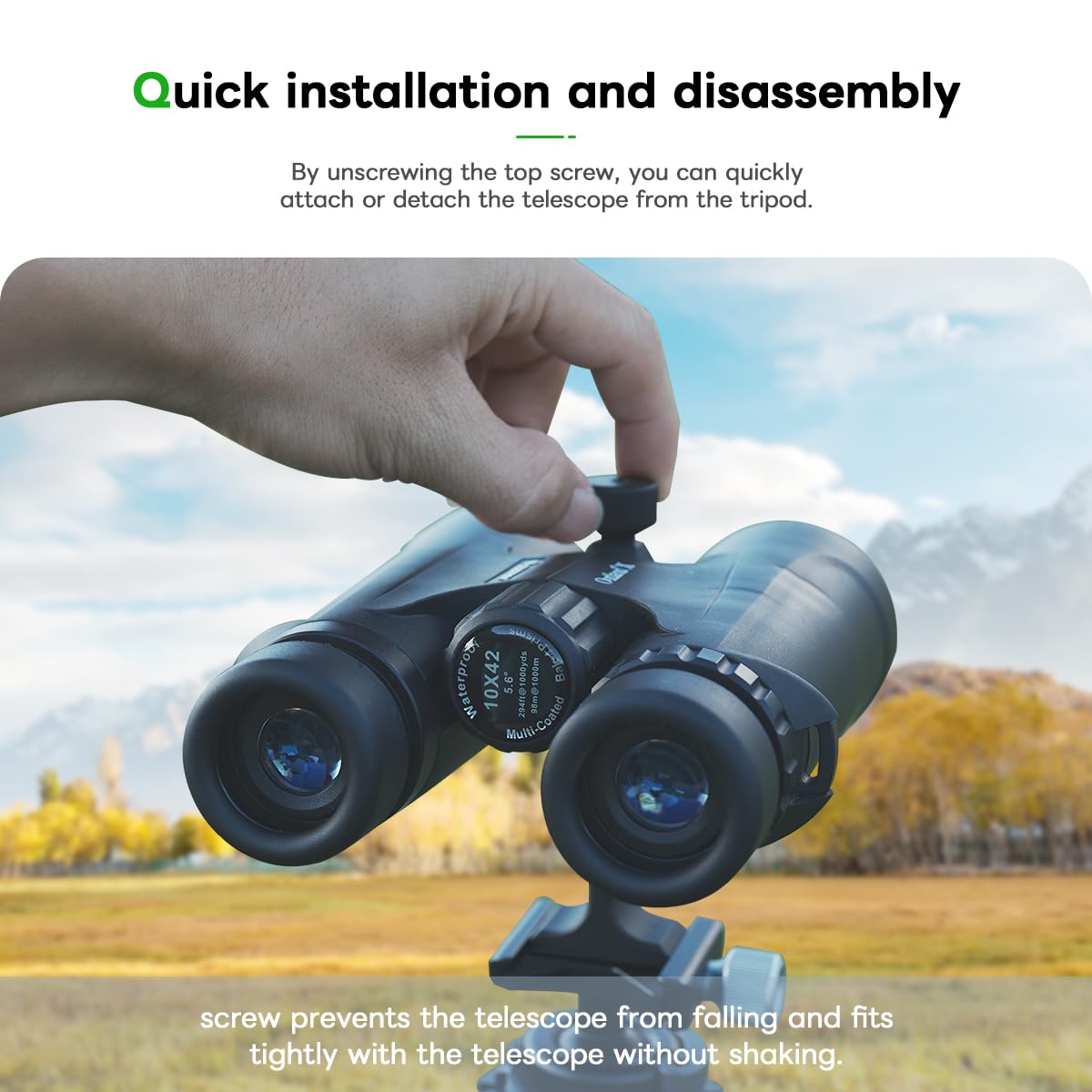 Fanaue S2 01 Binocular Tripod Adapter With 1/4 20'' Thread Compatible With Porro Binoculars And Arca Ball Heads, Universal Quick